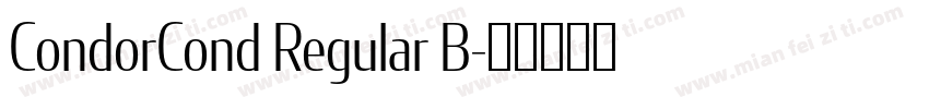 CondorCond Regular B字体转换